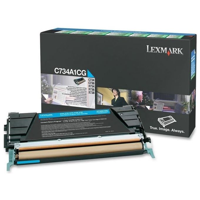 Lexmark Toner ciano c734 c736 x734 x736 x738 6k return program