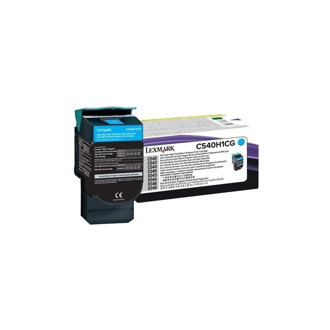 Lexmark Toner ciano return program alta resa c54x x54x 2k pag