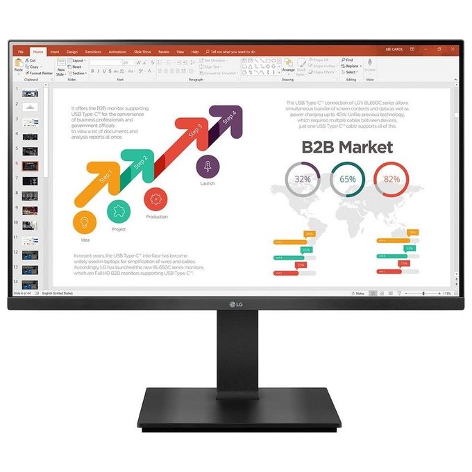 LG Monitor Flat 23.8'' 24BP450S 1920x1080 Pixel Full Hd Tempo di risposta 5 ms