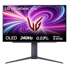 27GS95QE UltraGear Gaming Monitor 27" QHD OLED HDR True Black, 2560x1440, 0.03ms, G-Sync Compatible, AMD FreeSync Premium 240Hz, HDMI 2.1 VRR (HDCP 2.3), Display Port 1.4, Flicker Safe, Nero