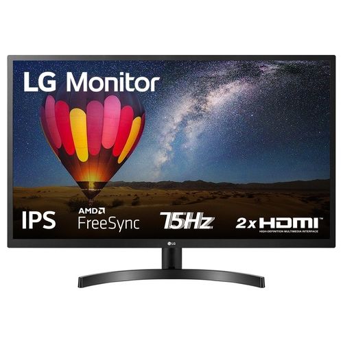 LG 32MN500M Monitor 32" FULL HD LED IPS, 1920x1080, AMD FreeSync 75Hz, 2x HDMI (HDCP 1.4), Uscita Audio, Flicker Safe, Nero