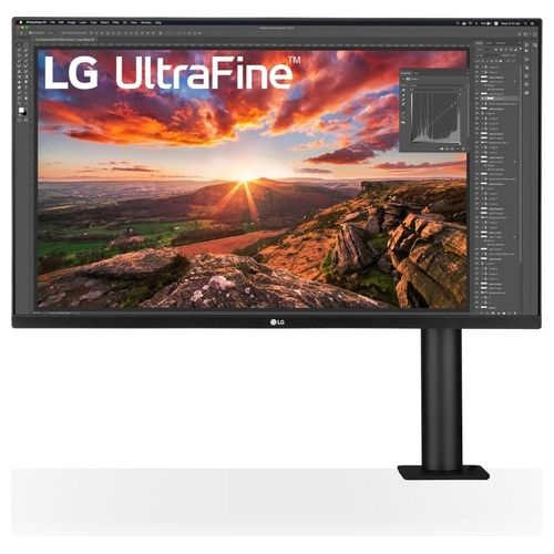 32UN880K Monitor 32'' Ultra HD 4K Ergo IPS 3840x2160 HDR 10 DCI-P3 95% stand Ergo regolabile in ogni direzione Speaker Stereo 10W USB-C USB 3.0 Uscita Cuffie Flicker Safe Nero