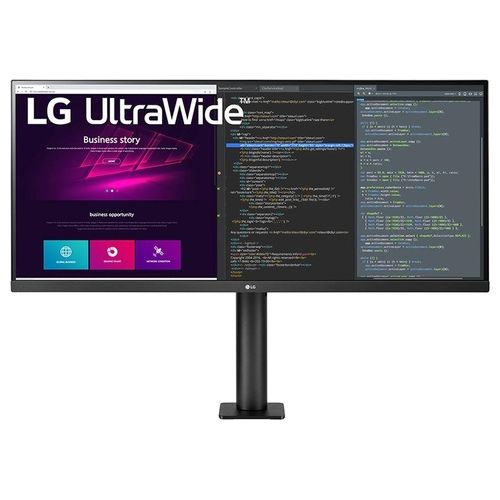 LG UltraWide ERGO Monitor 34'' 21:9 LED IPS HDR 10, 3440x1440, AMD FreeSync 75Hz, Audio Stereo 14W, HDMI 2.0 (HDCP 2.2), Display Port 1.4, USB 3.0, AUX, ERGO Stand, Flicker Safe, Nero