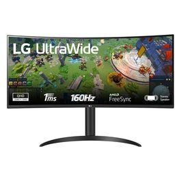 34WP65C UltraWide Monitor 35'' 21:9 QHD Curvo LED VA HDR 10, 3440x1440, 1ms MBR, AMD FreeSync Premium 160Hz, HDMI 2.0 (HDPC 2.2), Display Port 1.4, Audio Stereo 14W, AUX, Flicker Safe, Nero