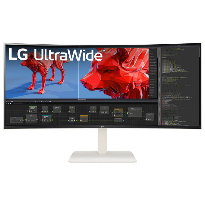 Lg 38BR85QC-W Monitor Pc UltraWide Quad Hd+ Bianco