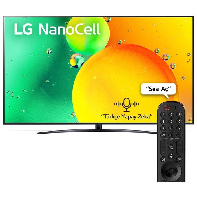 LG NanoCell 43NANO766QA Smart TV 4K 43 pollici Processore α5 Gen 5 Filmmaker Mode Game Optimizer Wi-Fi AI ThinQ Google Assistant e Alexa Integrati Telecomando Puntatore