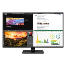 LG 43UN700 Monitor 43" UltraHD 4K LED IPS HDR 3840x2160 1 Miliardo di Colori Audio Stereo 20W 4x HDMI Display Port 1.4 USB-C USB Hub Uscita Audio Flicker Safe Telecomando Nero