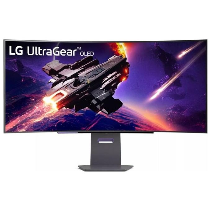 Image of LG 45GS95QE UltraGear Gaming Monitor 45'' QHD UltraWide Curvo OLED HDR, 3440x1440, 0.03ms, G-Sync Compatible, AMD FreeSync Premium 240Hz, HDMI 2.1 VRR (HDCP 2.3), Display Port 1.4, Nero