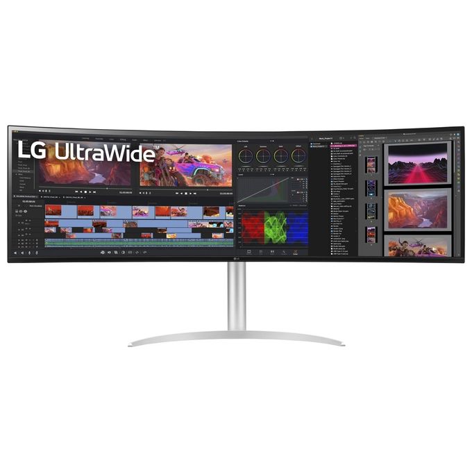 LG 49WQ95C-W Monitor per Pc 49'' Led 5120x1440 DQHD Nano IPS
