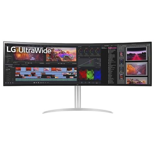 LG 49WQ95X-W.AEU IPS 32:9 UltraWide Monitor 49" (12446 cm) QHD Wide 1440p Curved TFT-LCD Active Matrix with White LED Backlight Anti Glare Bianco
