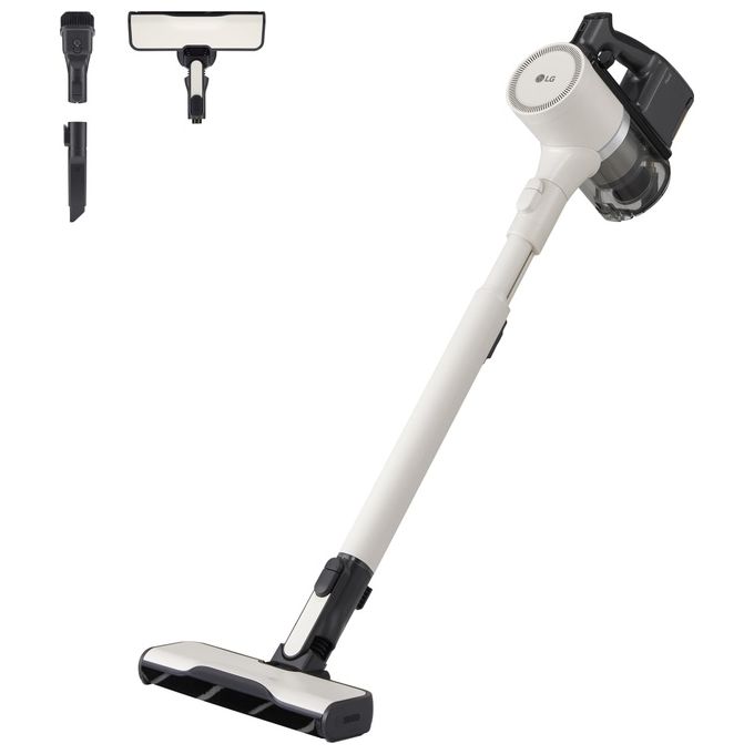 Image of LG A9K-LITE1C CordZero Scopa Elettrica senza Filo Aspirapolvere senza Sacco Ciclonica Filtro HEPA Potenza 220 Watt Sistema Kompressor Wi-Fi colore Beige