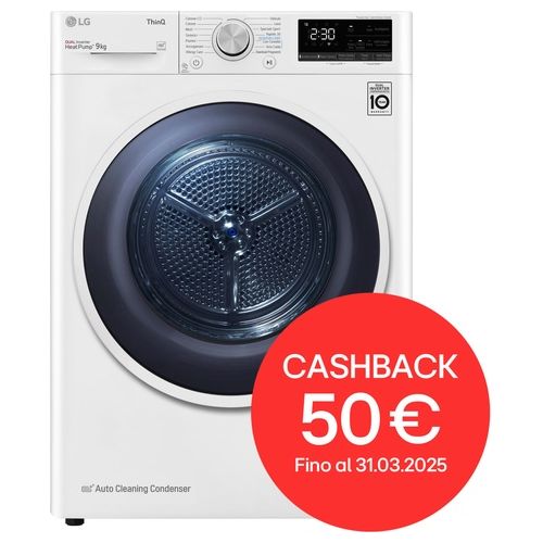 RH90V9AVBN Asciugabiancheria con pompa di calore 9 Kg Inverter Thinq White e Black White e Black
