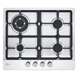 CBGZ2414S Piano Cottura a Gas 60cm 8.5kW 4 Bruciatori Griglie in Ghisa Piatto inox