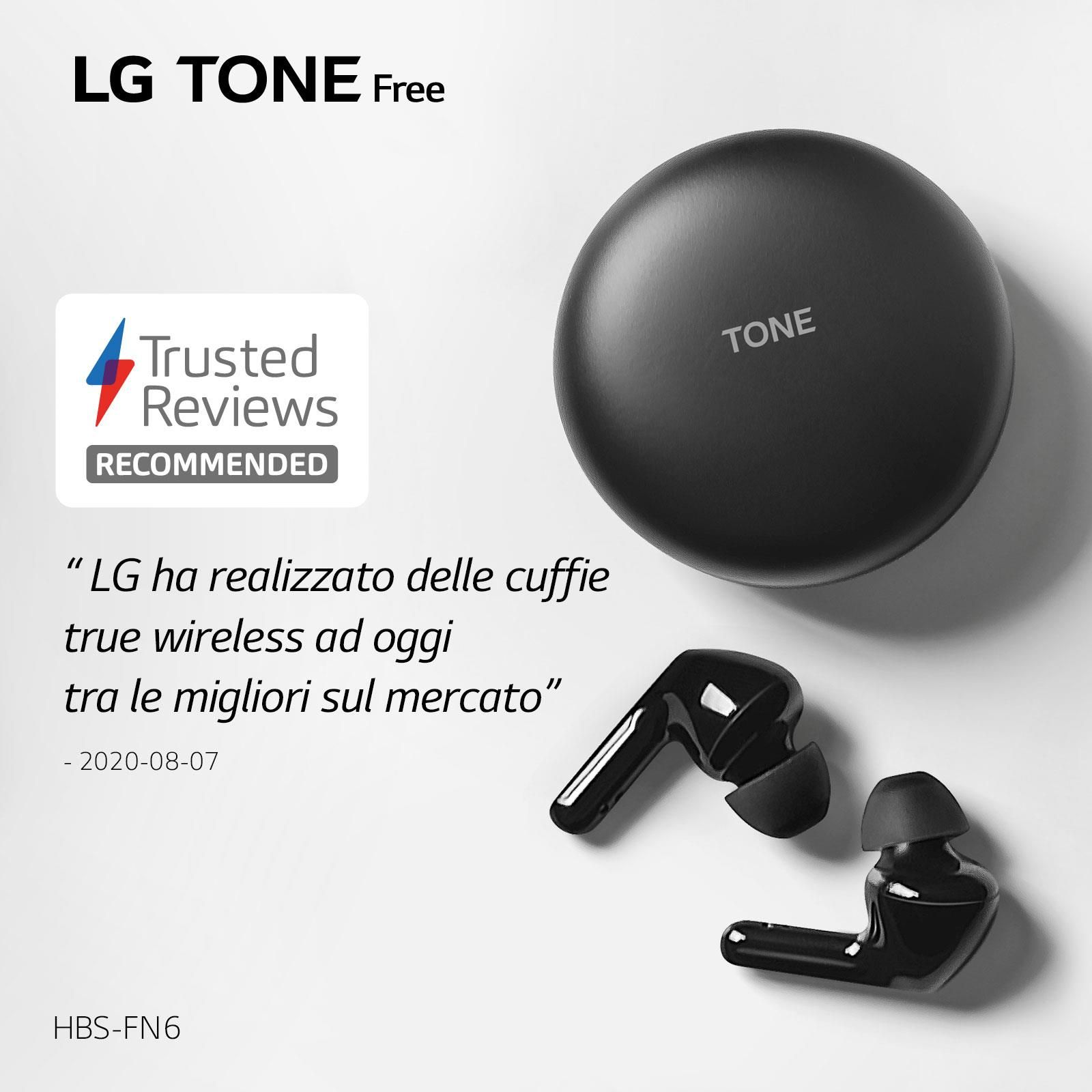 LG Cuffie True Wireless HBS-FN6 Black Bluetooth Meridian | Yeppon