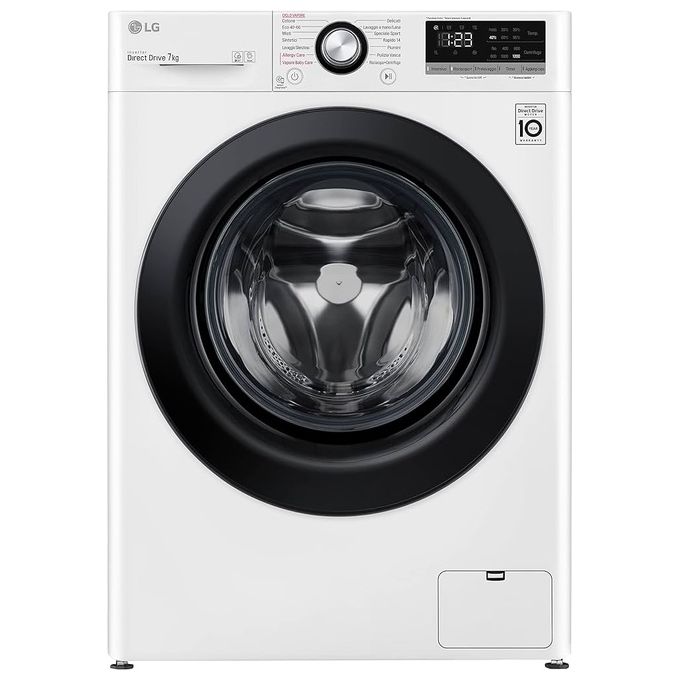 LG F2WV3S7S6E Lavatrice Slim Carica Frontale AI DD Direct Drive Classe energetica D Capacita' di carico 7 Kg giri Centrifuga 1200 Motore Inverter Vapore Wi-Fi