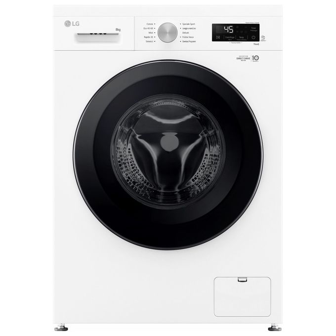 Image of Lg F4NX1008NWK Lavatrice 8 Kg Classe A Profondita' 55 cm Centrifuga 1400 giri Inverter Vapore Allergy Care colore Bianco