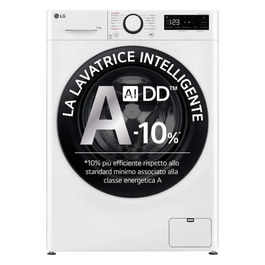 AI DD F4R3011NSWB Lavatrice Classe A -10% Carica Frontale Serie R3 Lavatrice 11kg 1400 giri AIWash Lavaggio a vapore Motore Direct Drive Smart Diagnosis Libera installazione Bianca