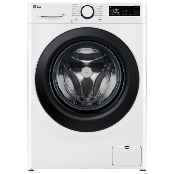 LG AI DD F4R3013NSWB Lavatrice Classe A -10% Carica Frontale Serie R3 Lavatrice 13kg 1400 giri AIWash Lavaggio a vapore Motore Direct Drive Smart Diagnosis Libera installazione Bianca