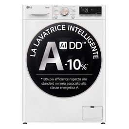 AI DD F4R7011TSWG Lavatrice 11kg a Carica Frontale Serie R7 Lavatrice Classe A -10% 1400 giri TurboWash 360 Vapore su 7 Programmi Wi-Fi Libera installazione Bianco