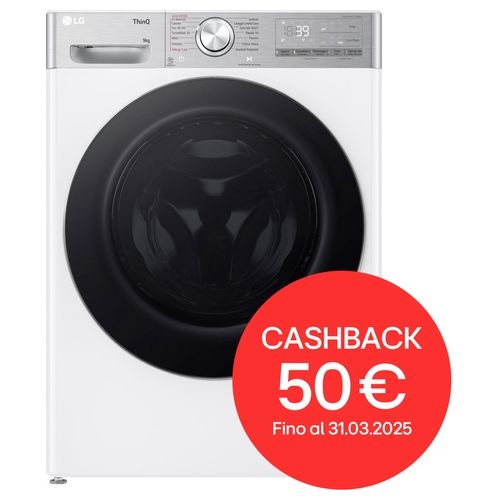 F4R9009TPWC - Lavatrice a carica frontale 9 kg, 1400 rpm, Classe A, AI DD, TurboWash, Vapore, Wi-Fi, (85x60x56 cm), Bianco