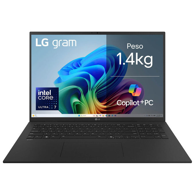 LG Gram 17 Notebook Ultraleggero Intel Core Ultra 7 16GB RAM 512GB SSD Win11