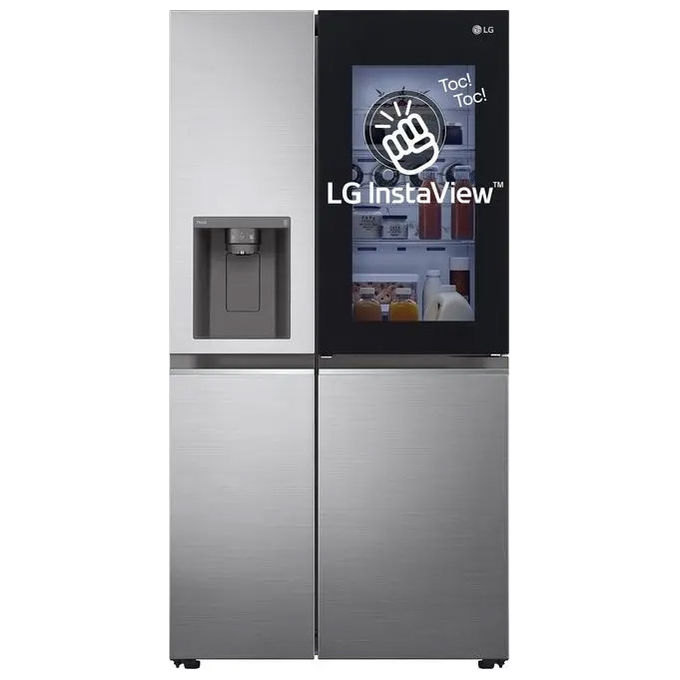 LG GSXV80PZLE Frigorifero Side-by-Side Instaview Door-in-Door Capacita' 635 Litri Classe Energetica E Total No Frost Wi-Fi  Inox Dispenser con allaccio