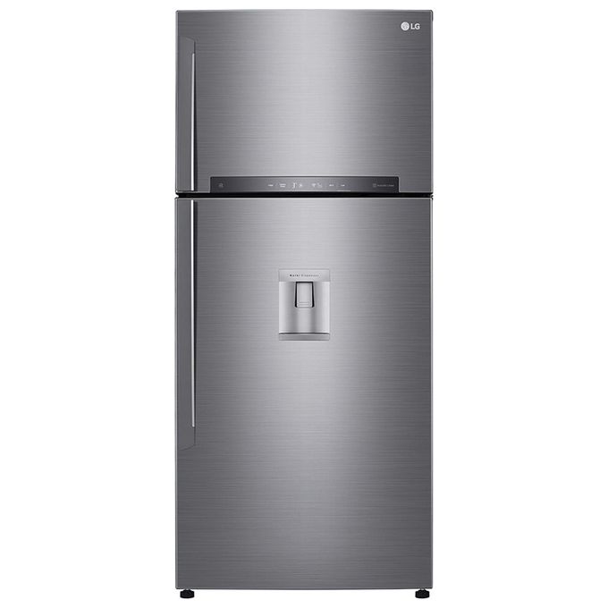 Image of Lg GTF744PZPE Frigorifero Doppia Porta Classe E Capacita' 509 Litri No Frost con Dispenser Acqua colore Inox