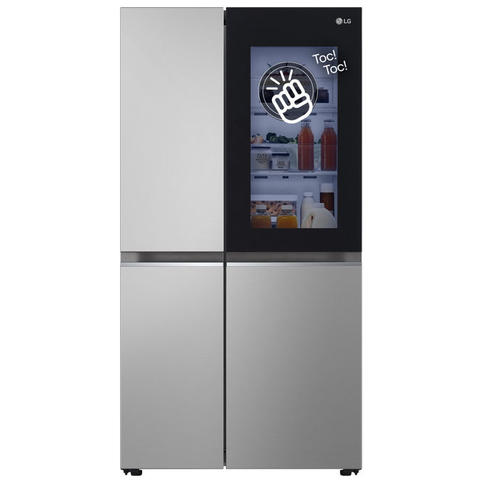 LG InstaView GSVV80PYLL frigorifero Side-by-Side Libera installazione 655 Litri Argento