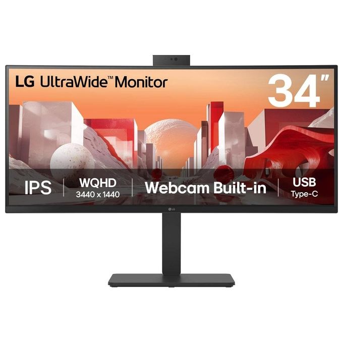 Image of LG Monitor Curvo 34BA85QE 34'' led ips 21:9 3440 x 1440 5ms 300 cdm Webcam reg Altezza Usb-c Dock Dp-hdmi