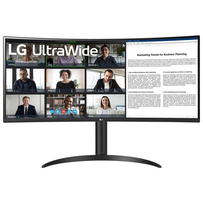 Image of lg Monitor Curvo 34BR55QC 34'' led va 100hz 21:9 3440 x 1440 5ms 300 cdm reg Altezza Usb-c Dock Dp-hdmi