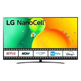 LG NanoCell 75NANO766QA Smart TV 4K 75" Serie NANO76 2022 Processore α5 Gen 5 Filmmaker Mode Wi-Fi AI ThinQ Google Assistant e Alexa Integrati Telecomando Puntatore