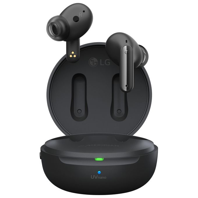 LG TONE Free FP9 In-Ear True Wireless Cancellazione Attiva del Rumore e Audio Meridian Bluetooth UVnano Nero