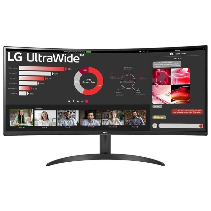 Image of LG UltraWid 34WR50QK-B Schermo PC Ultra Large 34'' Risoluzione QHD 3440x1440 5ms GtG 100Hz HDR 10