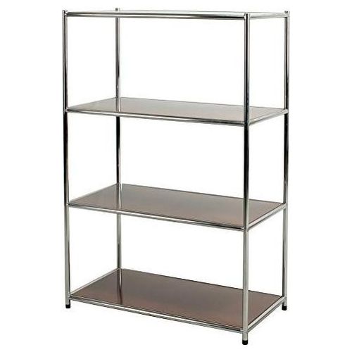 Libreria Cromata Con 4 Ripiani Marroni  40 X 80 X 120