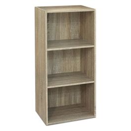 Libreria in legno 3 ripiani scaffale Rovere L 40 x H 29 x H 89 cm