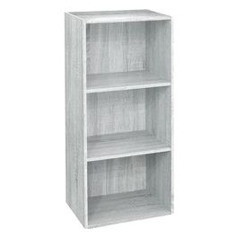 Libreria in legno 3 ripiani scaffale Bianco L 40 x H 29 x H 89 cm