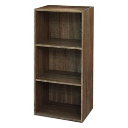 Libreria in legno 3 ripiani scaffale Noce L 40 x H 29 x H 89 cm