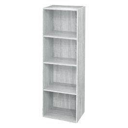 Libreria in legno 4 ripiani scaffale Bianco L 40 x H 29 x H 132 cm