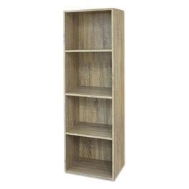 Libreria in legno 4 ripiani scaffale Rovere L 40 x H 29 x H 132 cm