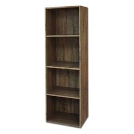 Libreria in legno 4 ripiani scaffale Noce L 40 x H 29 x H 132 cm