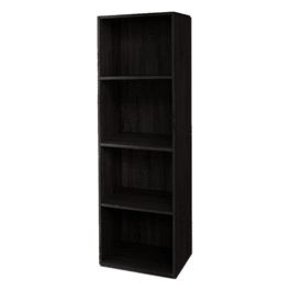 Libreria in legno 4 ripiani scaffale Wenge' L 40 x H 29 x H 132 cm