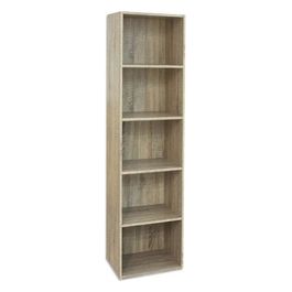 Libreria in legno 5 ripiani scaffale Rovere L 40 x H 29 x H 172 cm