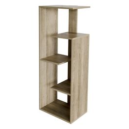 Libreria con Ripiani Sfalsati in Legno Truciolato 45x30cm/H120cm Marrone