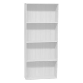 Libreria da terra con 4 ripiani 73X24X170 in mdf bianco e legno