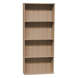 Libreria da terra con 4 ripiani 73X24X170 in mdf marrone e legno