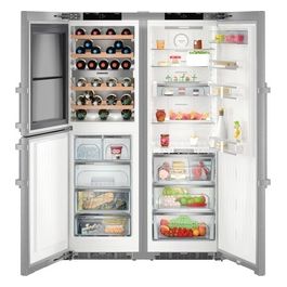 Liebherr SBSes 8496 Frigorifero Side by Side Allestimento Premium Plus Capacita 740 Litri Classe energetica D 185 cm BioFresh NoFrost con IceMaker e Cantina Vini Acciaio