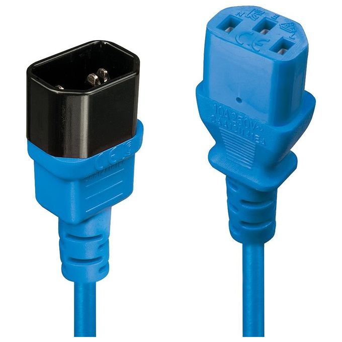 Lindy 30472 Cavo di Alimentazione Prolunga Iec C-13 a C-14 Blu 2mt