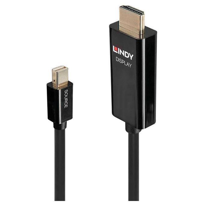 Lindy 40913 Cavo e Adattatore Video 3mt Mini Displayport Hdmi Tipo A Standard Nero