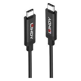 Lindy 43308 Cavo USB 5mt USB 3.2 Gen 2 USB-C Nero