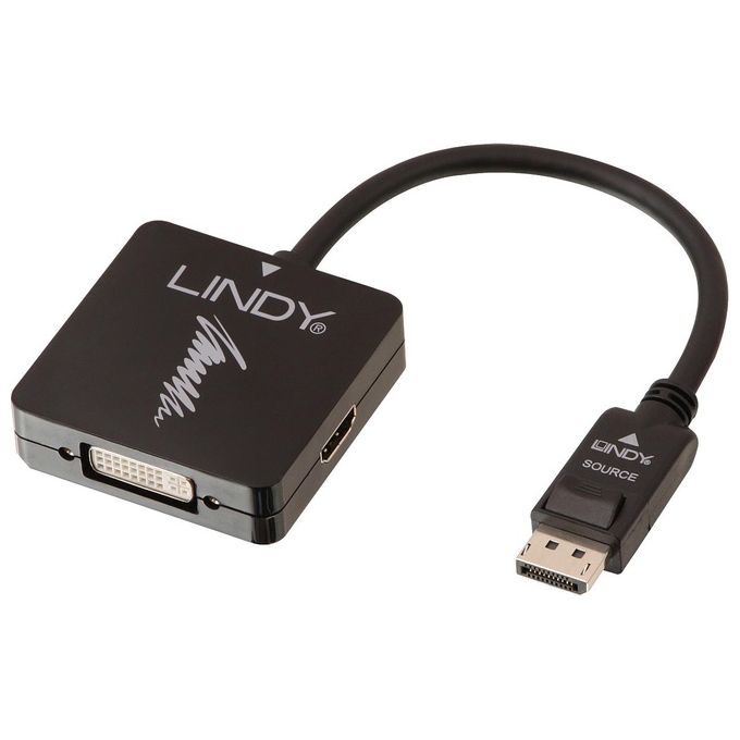 Lindy Adattatore Displayport 1.2 a Hdmi 4k30/Dvi/Vga
